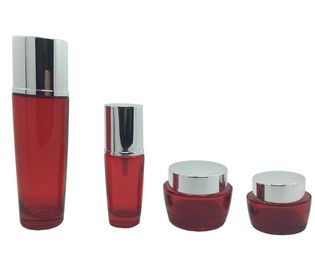 Compte-gouttes en verre cosmétique vide rouge 30ml 50ml 80ml 100ml d'huile essentielle des conteneurs 30g 50g