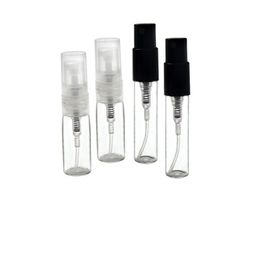 Mini bouteilles en verre rechargeables de jet de parfum, bouteilles en verre d'atomiseur de 2ml 3ml 5ml 10ml