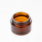 La crème en verre rechargeable noire cogne pots en verre ambres ronds de 15g 20g 30g 50g 100g de petits