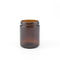 1 - Pots en verre ambres de 8 onces, pots cosmétiques en verre ambres ronds avec le métal/chapeaux en plastique